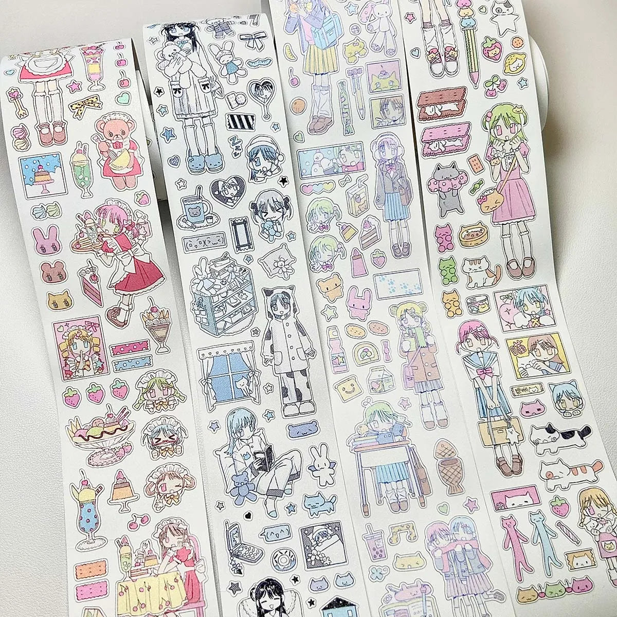 Kawaii Character Washi Tape – Sticker Tape for Journaling & Scrapbooking