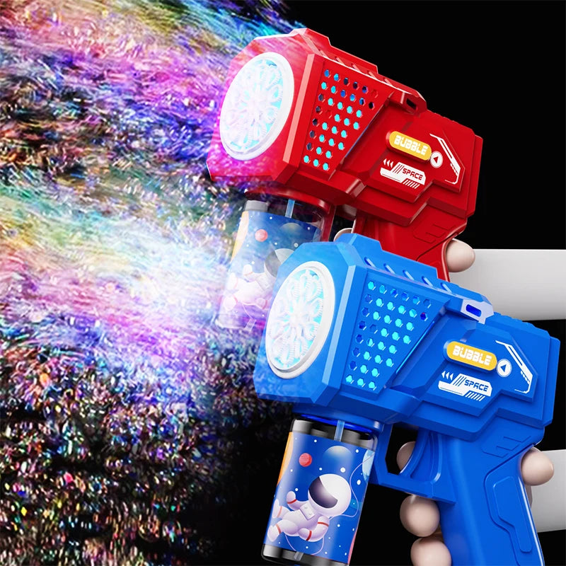 Gatling Bubble Gun Toy – 10-Hole Automatic Electric Bubble Blower for Kids
