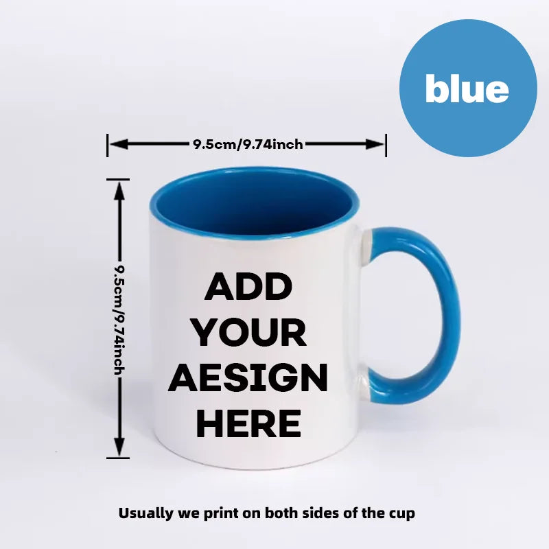 Personalised Photo & Text Mug – Custom Colour Ceramic Gift