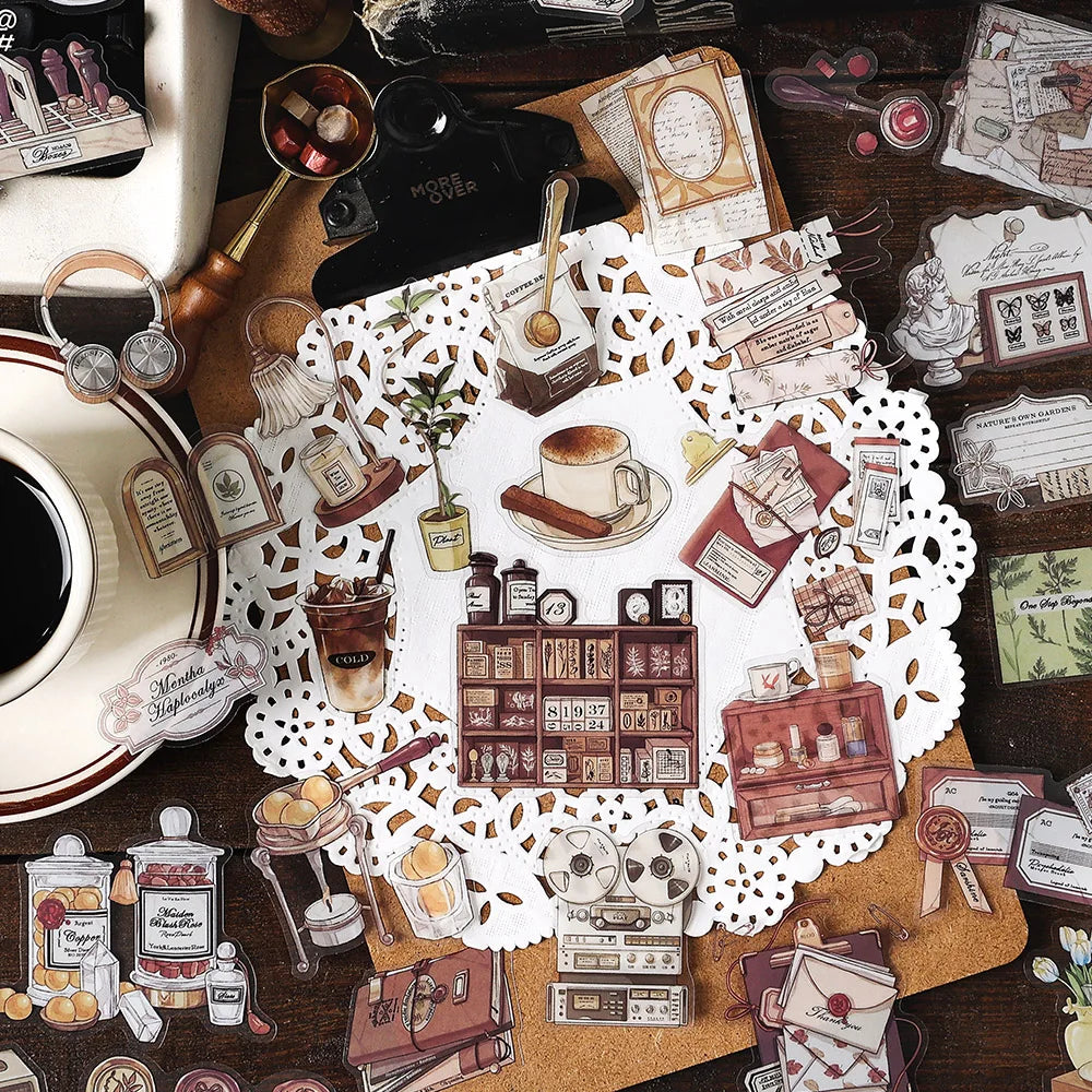 Vintage Dark Art PET Stickers – 40pcs