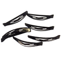 Black Pea Hair Snap Clips | 10pc Pack
