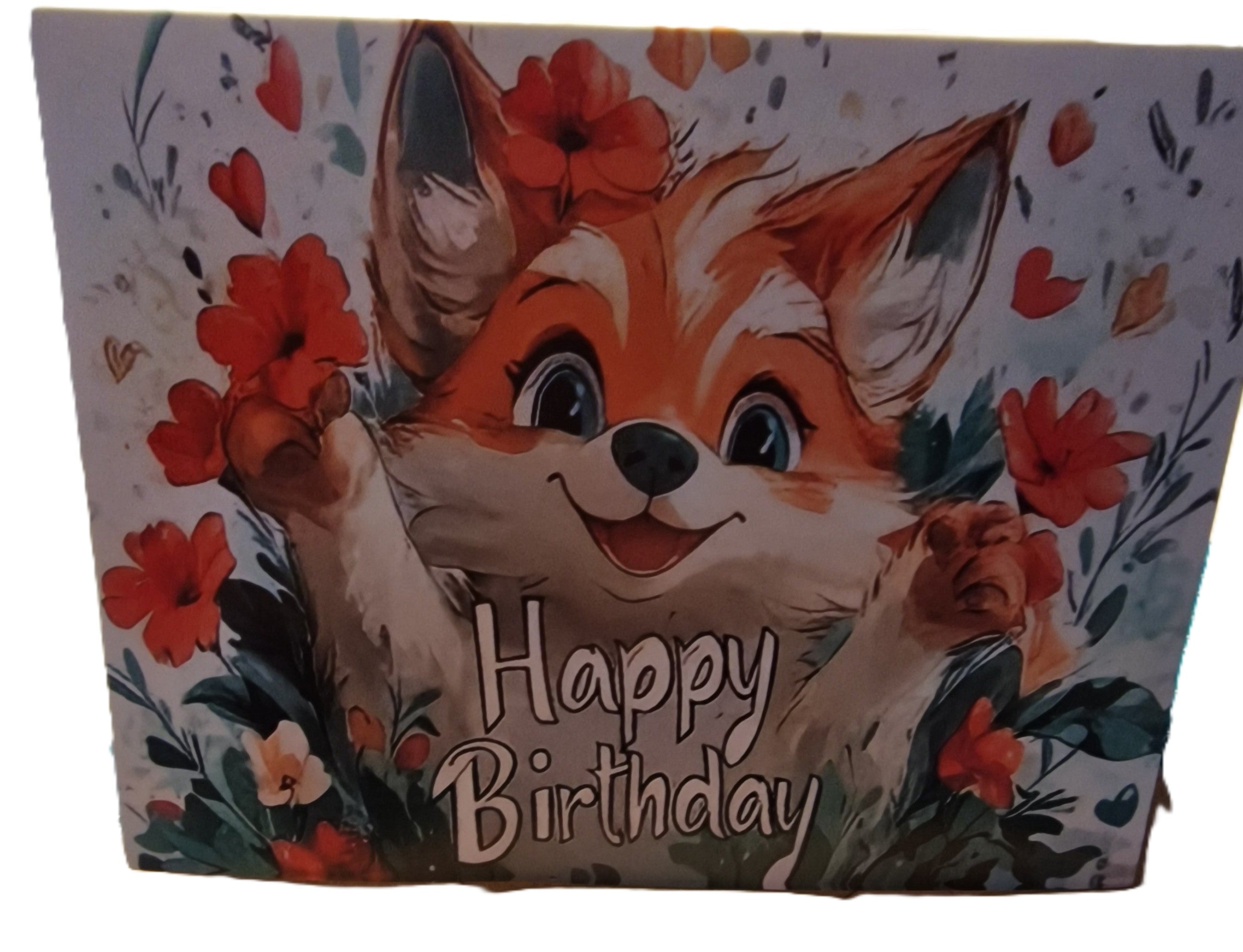 1 Happy Birthday Card Fox Design | Cute Animal Birthday Card | NB Store