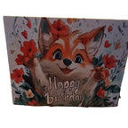 1 Happy Birthday Card Fox Design | Cute Animal Birthday Card | NB Store