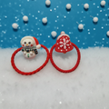 2pc Christmas Cartoon Hair Ties | Festive Novelty Bobbles