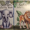 Safari Colouring Book & 6 Mini Colouring Crayons | Kids Art Set | NB Store
