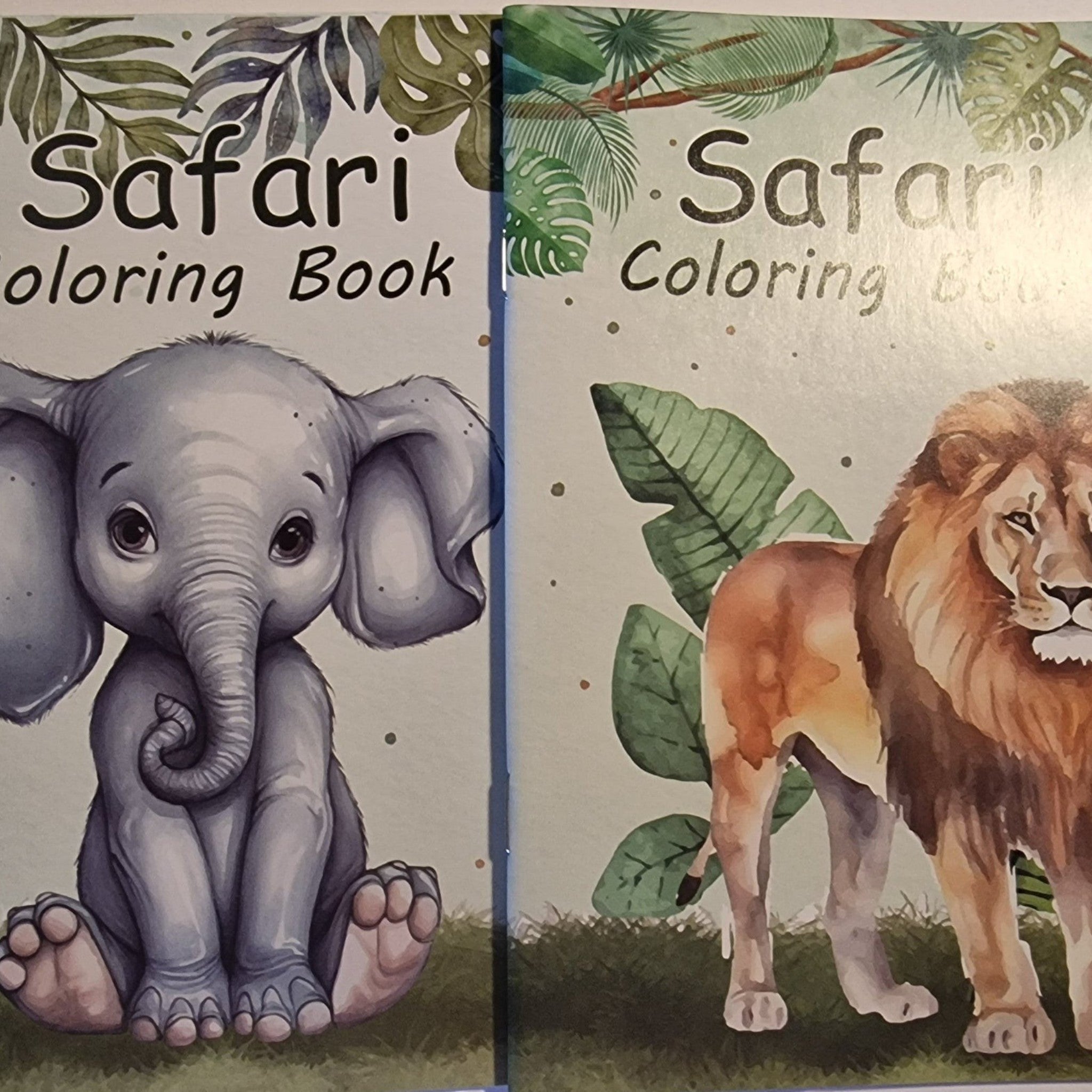 Safari Colouring Book & 6 Mini Colouring Crayons | Kids Art Set | NB Store