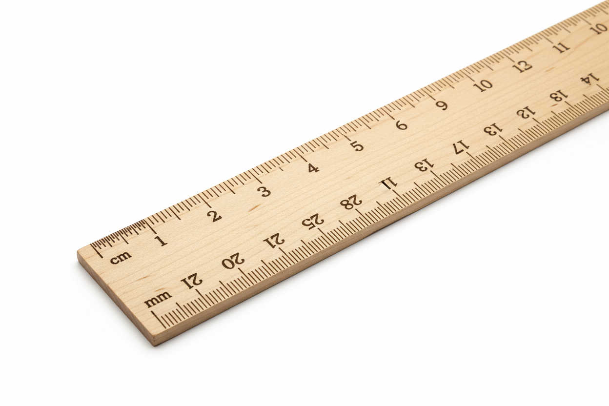 6" Light Brown Wooden Rulers